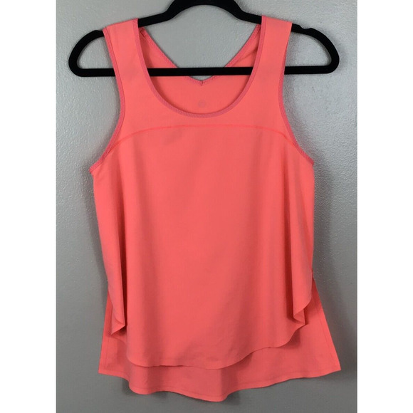 Lululemon Women's Sz 4 Run Split Singlet Sleeveless Scoop Neck Tank Orange Coral - Picture 4 of 12
